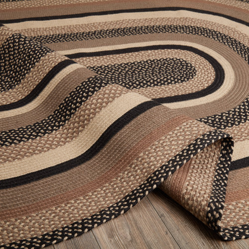 August Grove® Igor Machine Braided Cream/Black/GrayTaupe Rug & Reviews